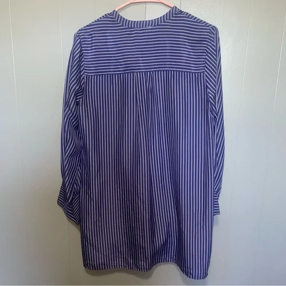 Johnny Was Workshop Geniveve Voyager 100% Silk Embroidered Tunic Top Small - Picture 7 of 8